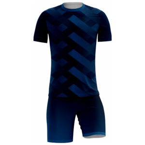 Adult soccer uniforms by Nightfall Elite on soccer field.